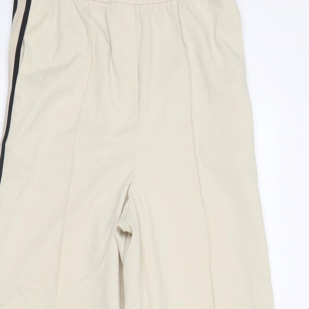 Marks and Spencer Womens Beige  Polyester Jogger Trousers Size 10 L26 in Regular