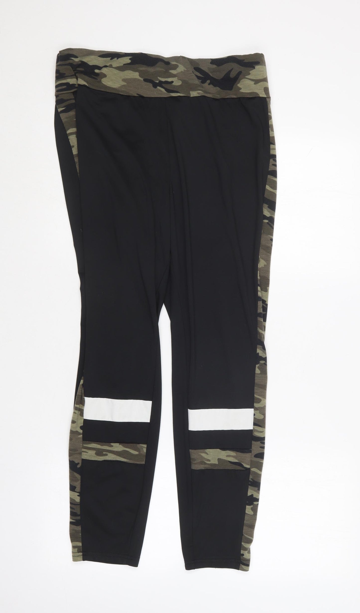 SheIn Womens Black  Polyester Compression Leggings Size XL L21.5 in Regular