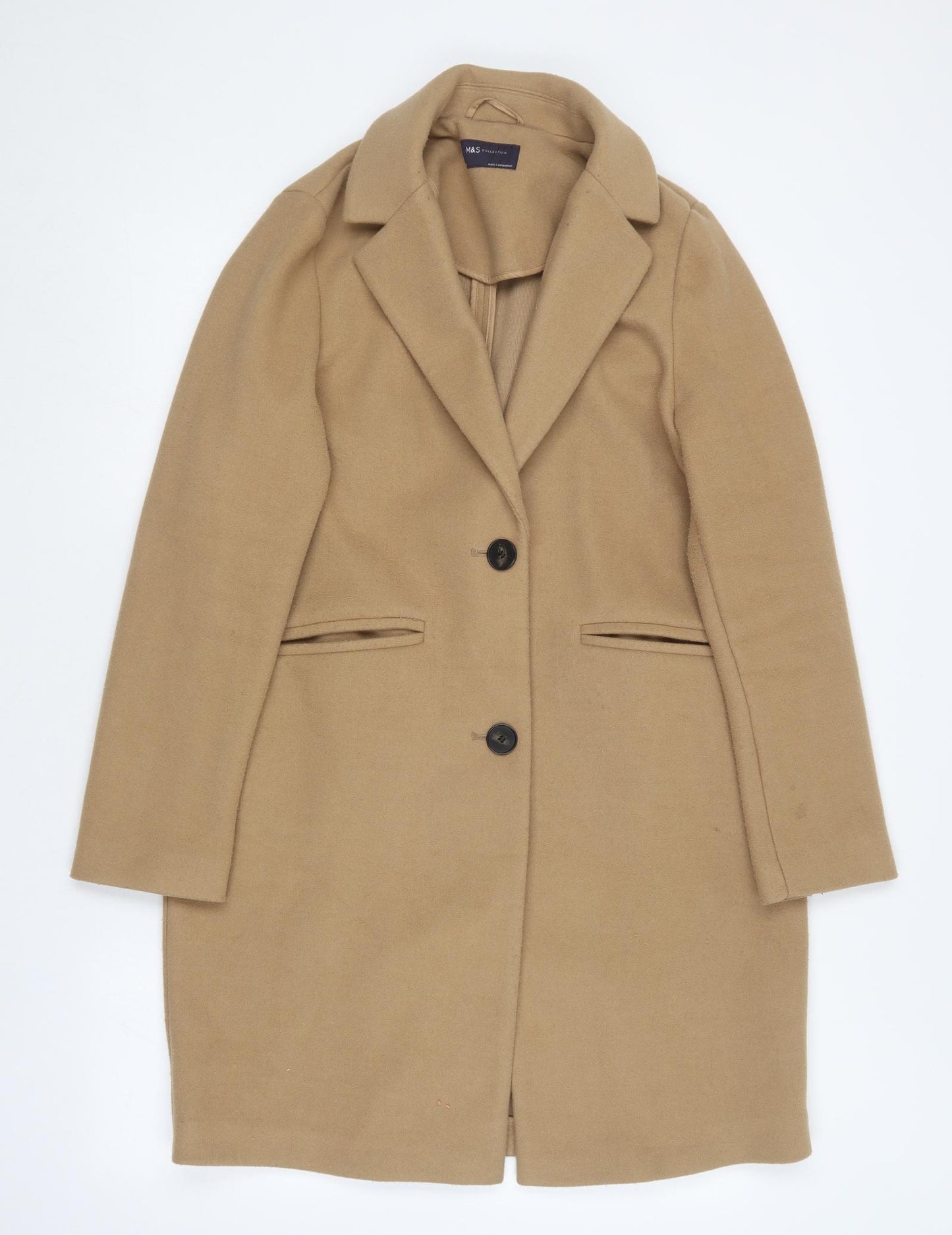 Marks and Spencer Womens Brown   Overcoat Coat Size 10