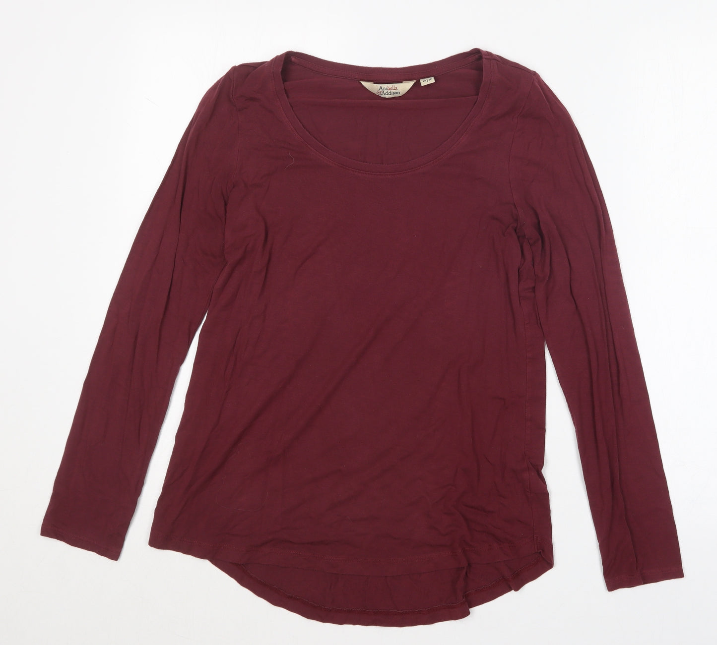 Arabella & Addison Womens Purple  Modal Basic Polo Size 10 Scoop Neck