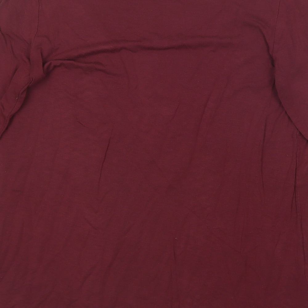 Arabella & Addison Womens Purple  Modal Basic Polo Size 10 Scoop Neck