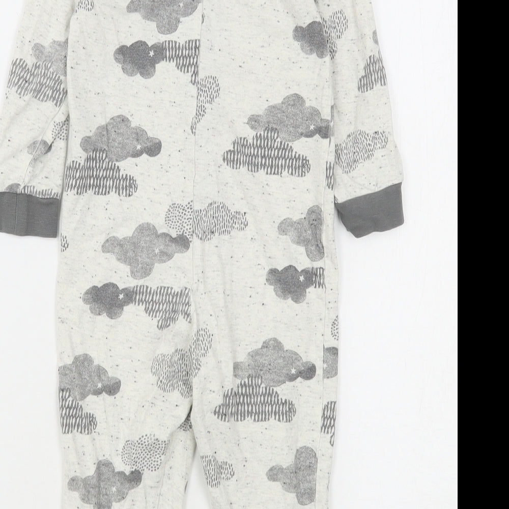 George Boys Grey Geometric Cotton  One Piece Size 3-4 Years