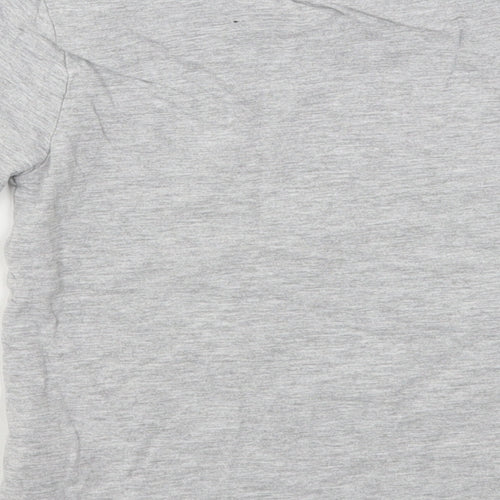 NEXT Boys Grey  Cotton Basic T-Shirt Size 4 Years Round Neck