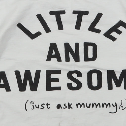 George Boys White  Cotton Basic T-Shirt Size 4-5 Years Round Neck