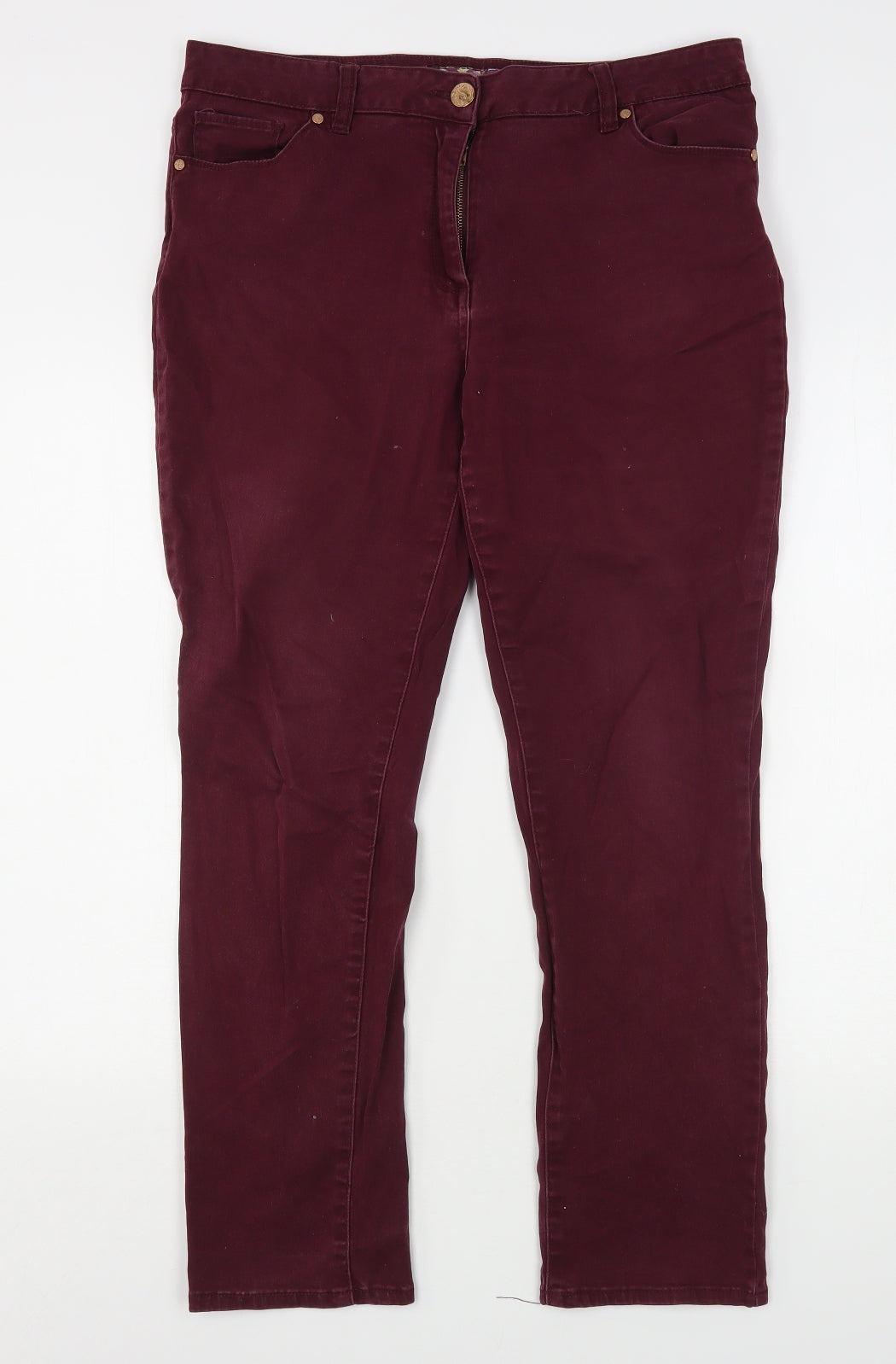 Monsoon Womens Purple  Cotton Skinny Jeans Size 16 L28 in Regular