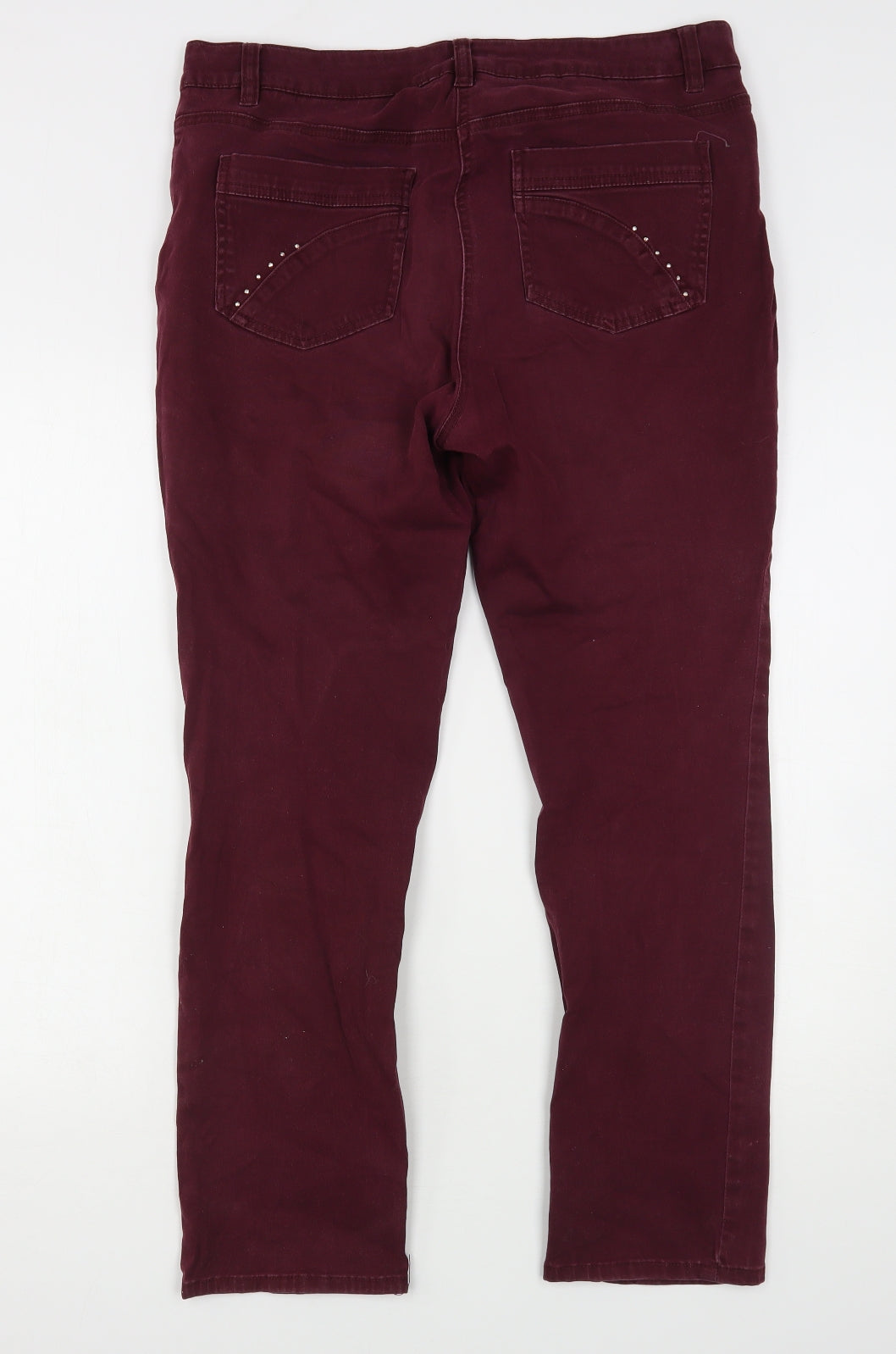 Monsoon Womens Purple  Cotton Skinny Jeans Size 16 L28 in Regular