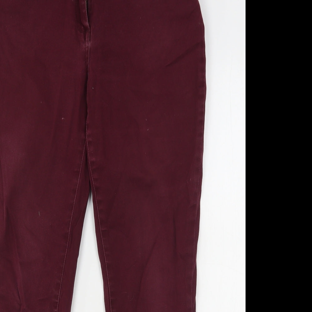 Monsoon Womens Purple  Cotton Skinny Jeans Size 16 L28 in Regular