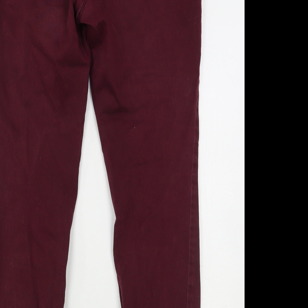 Monsoon Womens Purple  Cotton Skinny Jeans Size 16 L28 in Regular