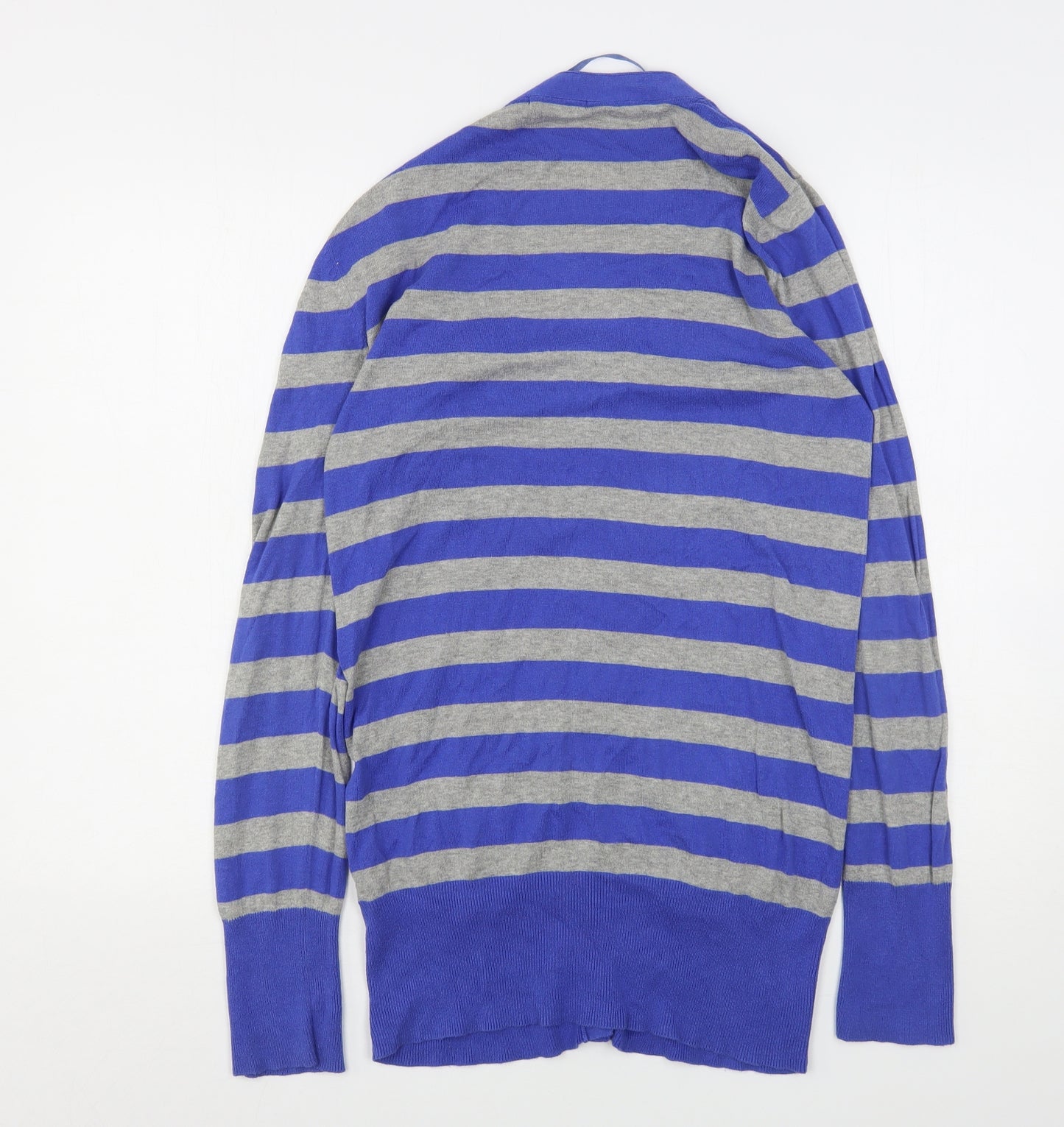 Atmosphere Womens Multicoloured V-Neck Striped Cotton Cardigan Jumper Size 14