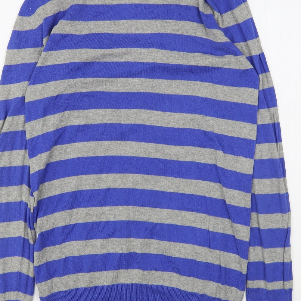 Atmosphere Womens Multicoloured V-Neck Striped Cotton Cardigan Jumper Size 14