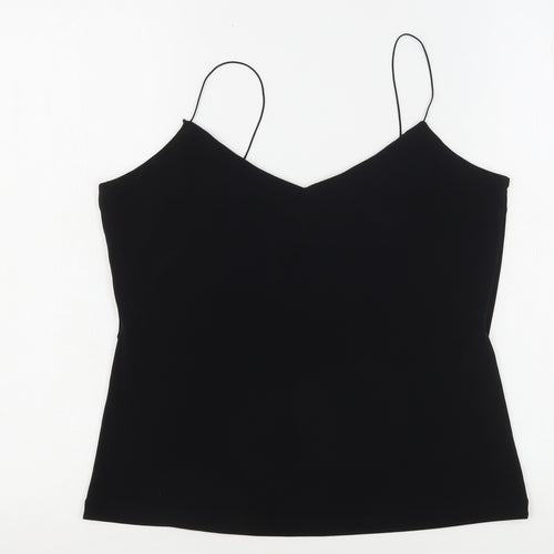 St Bernard Womens Black  Polyester Camisole Tank Size 16 V-Neck