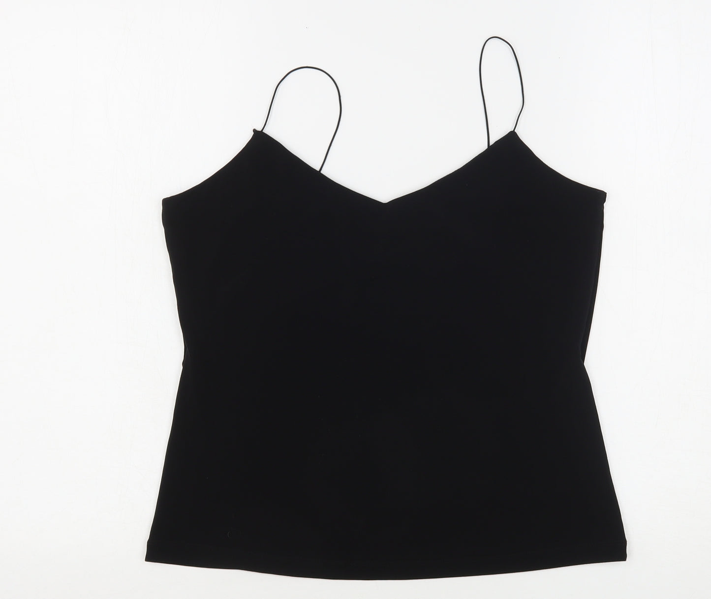 St Bernard Womens Black  Polyester Camisole Tank Size 16 V-Neck