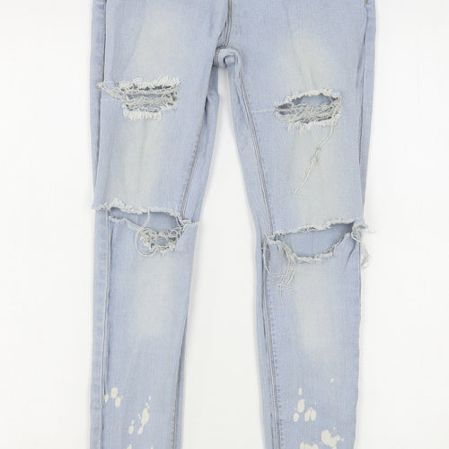 The Rockn Rev Womens Blue  Cotton Skinny Jeans Size 6 L29 in Regular