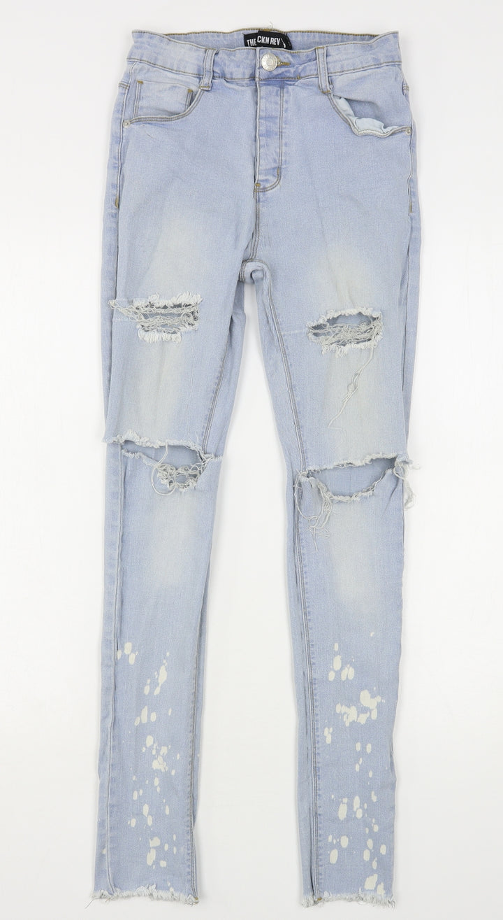 The Rockn Rev Womens Blue Cotton Skinny Jeans Size 6 L29 in Regular