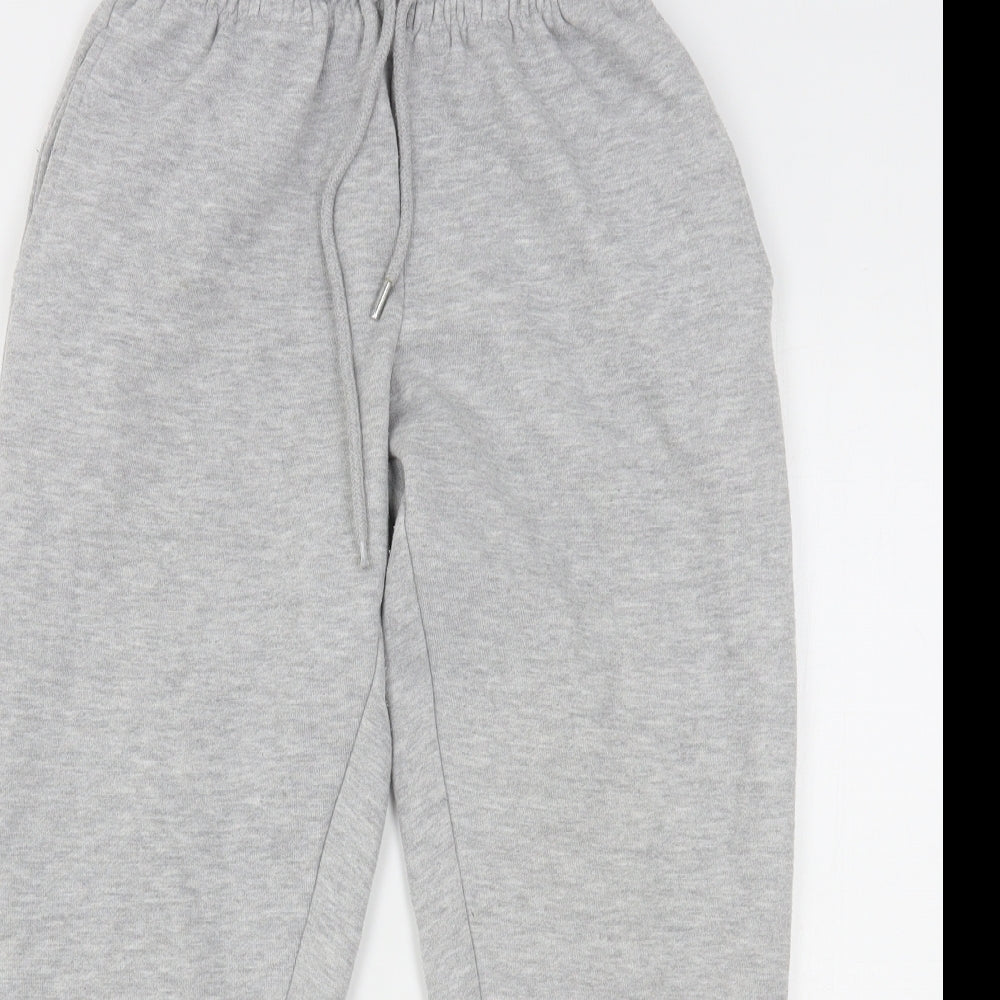 BoohooMAN` Mens Grey  Cotton Sweatpants Trousers Size M L25 in Regular