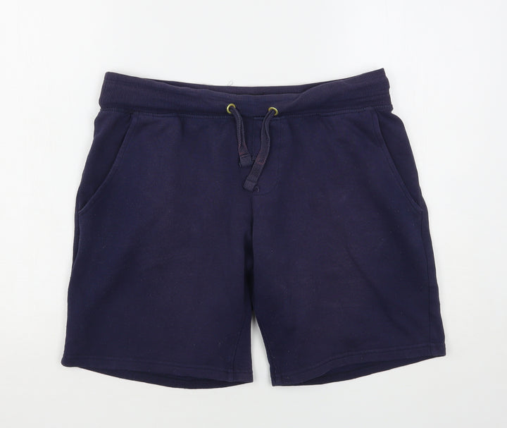 F&F Boys Blue Cotton Sweat Shorts Size S L9 in Regular