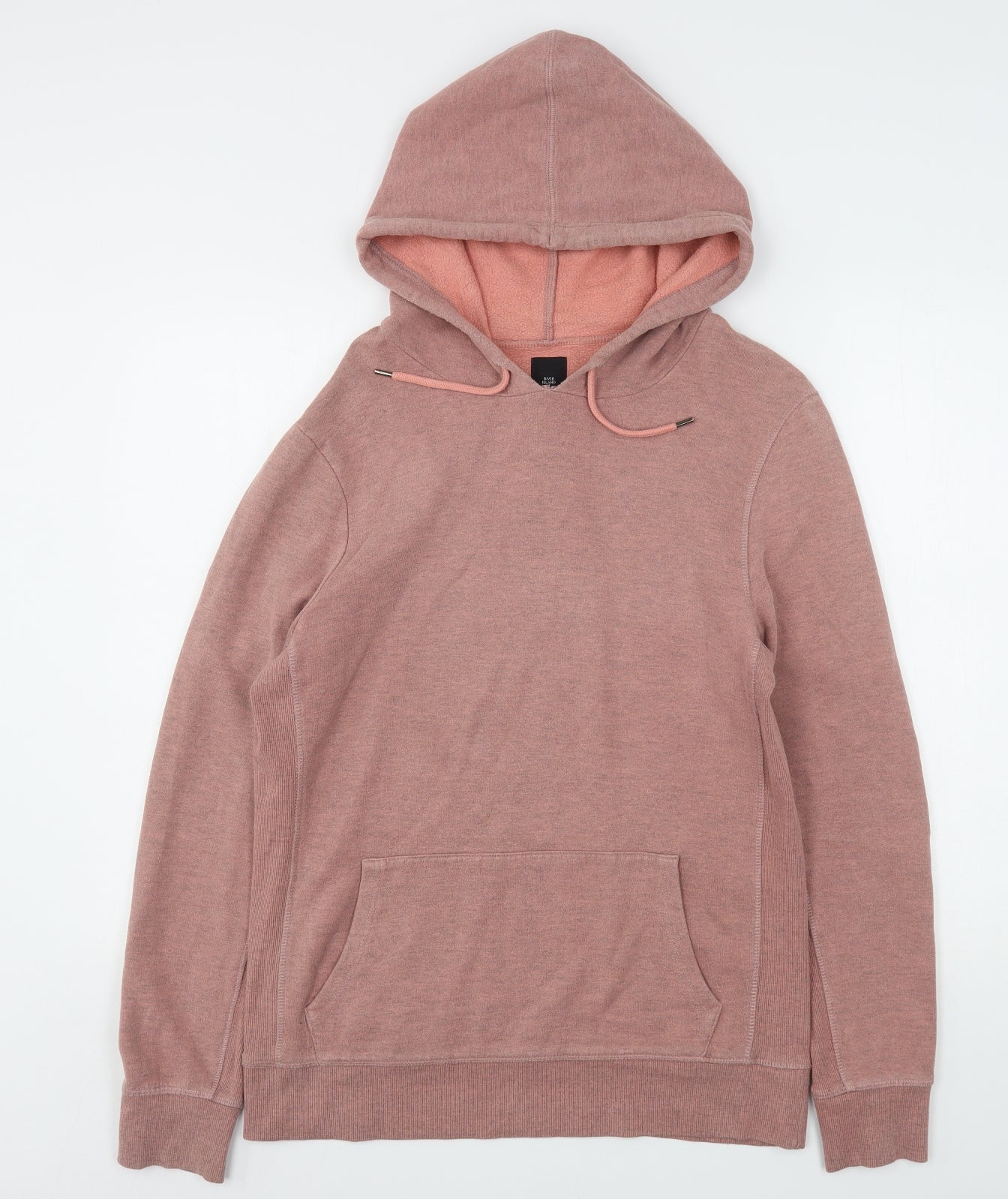 River Island  Mens Pink  Cotton Pullover Hoodie Size M