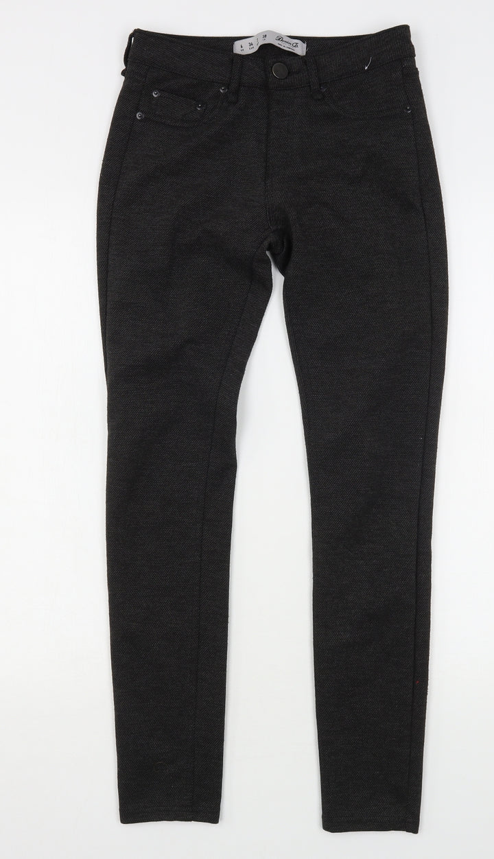 Denim & Co. Womens Grey  Polyester Trousers  Size 6 L28 in Regular