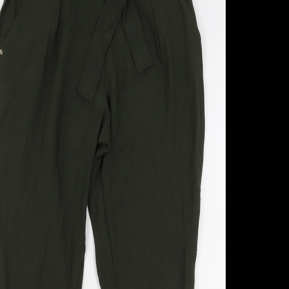 River Island Womens Green  Polyester Trousers  Size 10 L26 in Regular