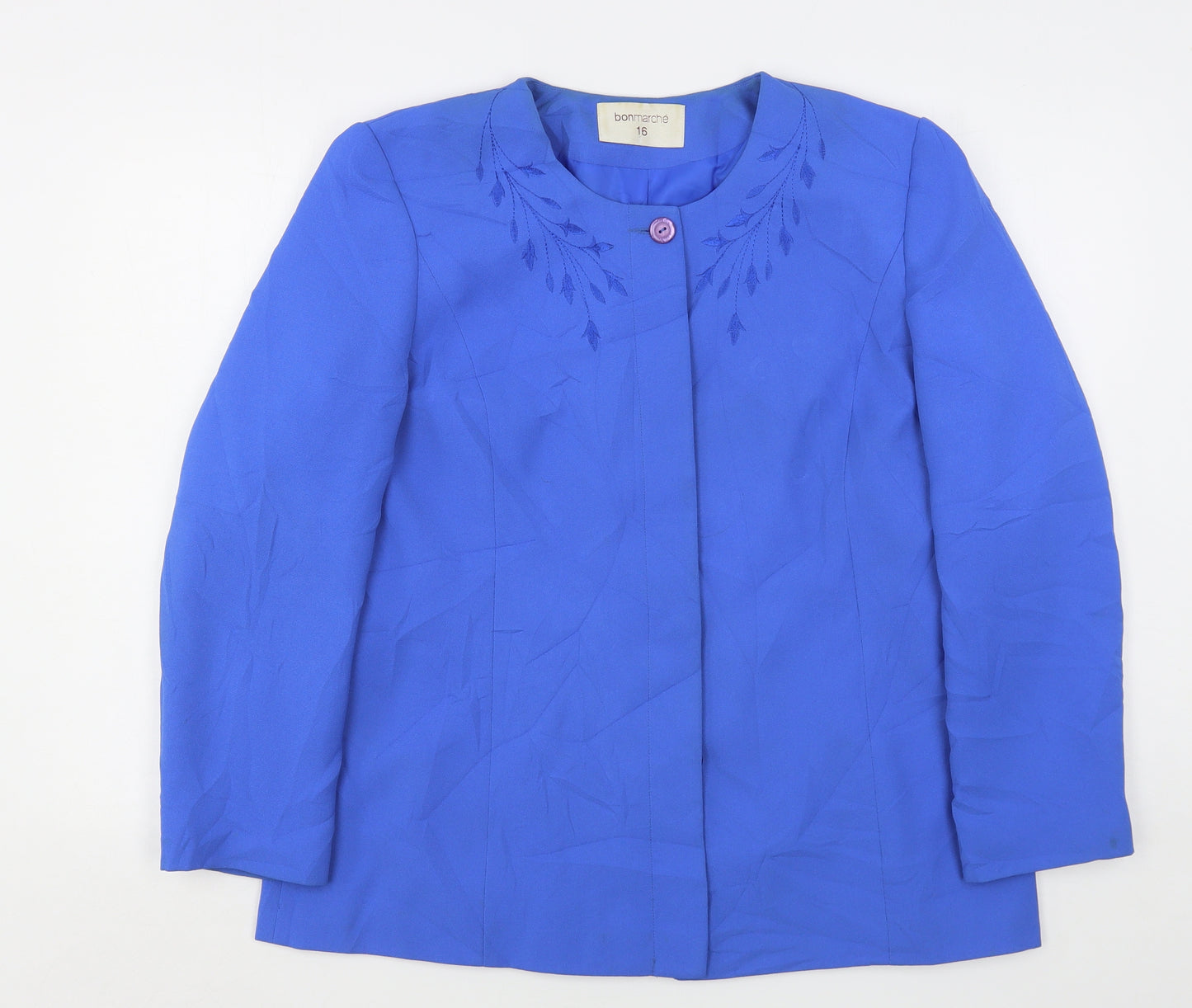 Bonmarché Womens Blue   Jacket  Size 16  Button