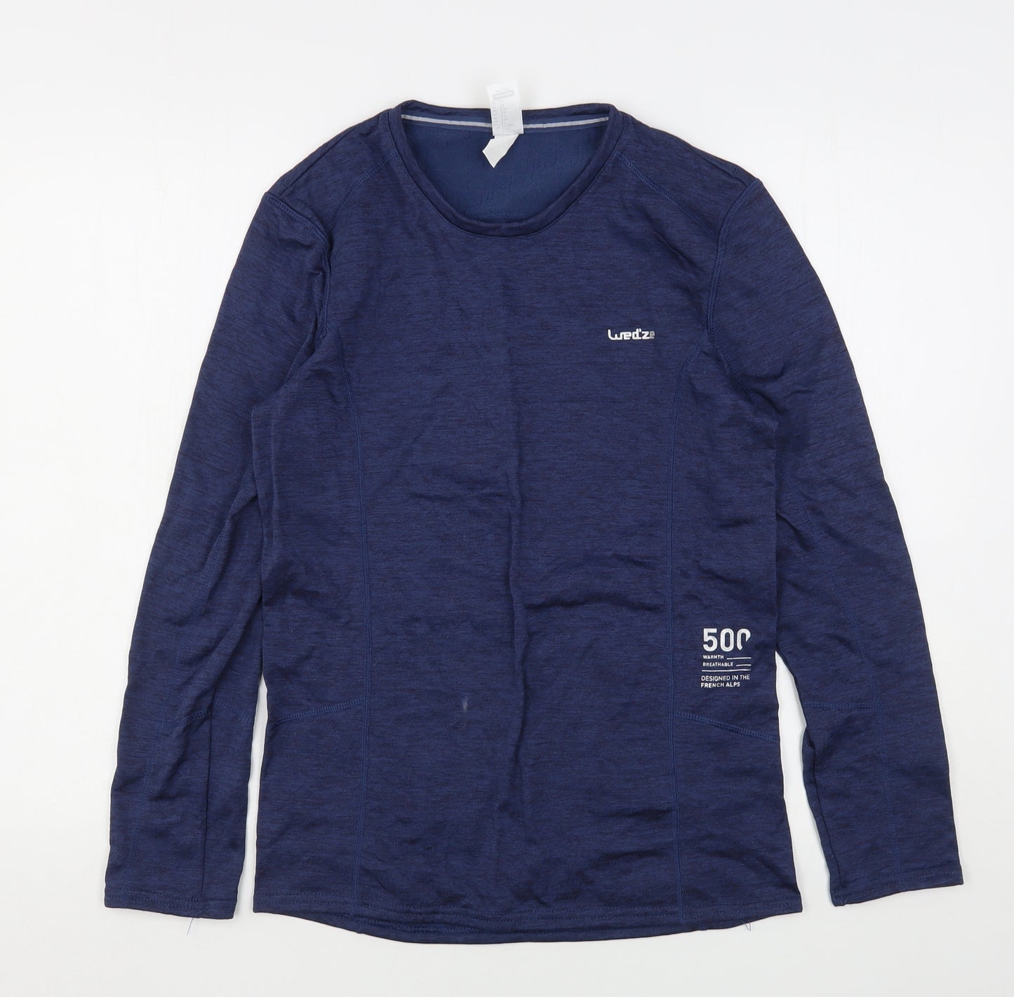 DECATHLON Mens Blue  Polyester Basic T-Shirt Size S Round Neck