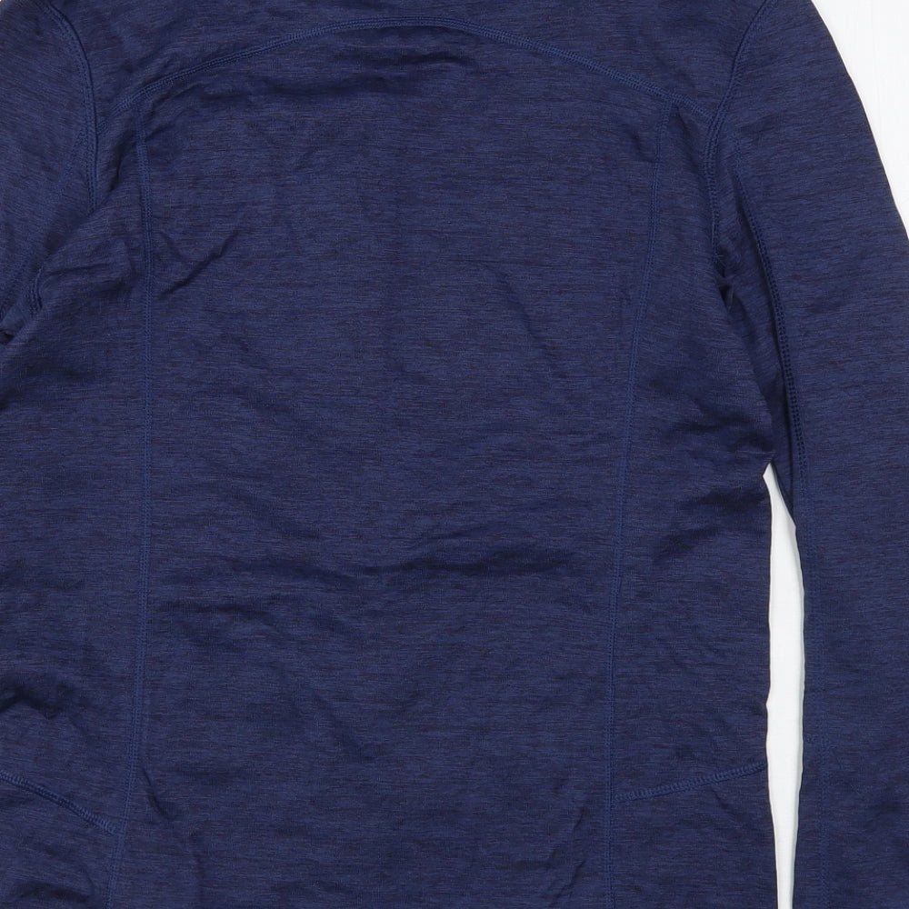 DECATHLON Mens Blue  Polyester Basic T-Shirt Size S Round Neck