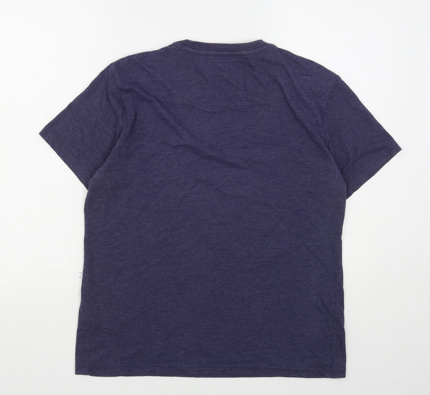 Duffer  Mens Blue  Cotton  T-Shirt Size M Round Neck