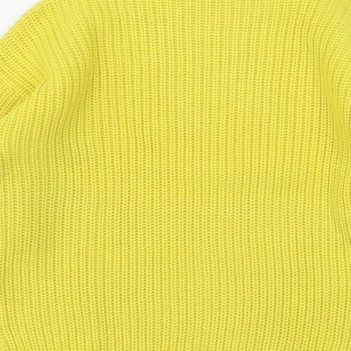 Dorothy Perkins Womens Yellow High Neck  Acrylic Pullover Jumper Size 6