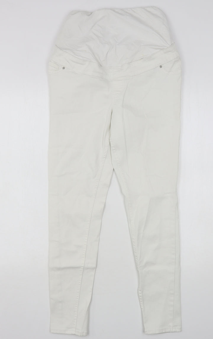 New Look Womens White Cotton Jegging Jeans Size 12 L29 in Regular