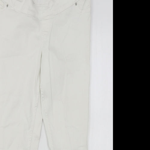 New Look Womens White  Cotton Jegging Jeans Size 12 L29 in Regular