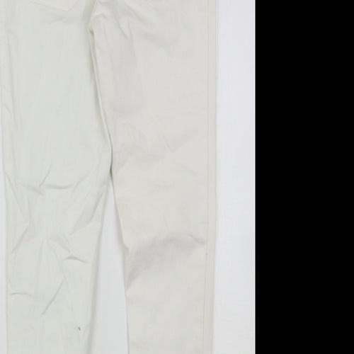New Look Womens White  Cotton Jegging Jeans Size 12 L29 in Regular