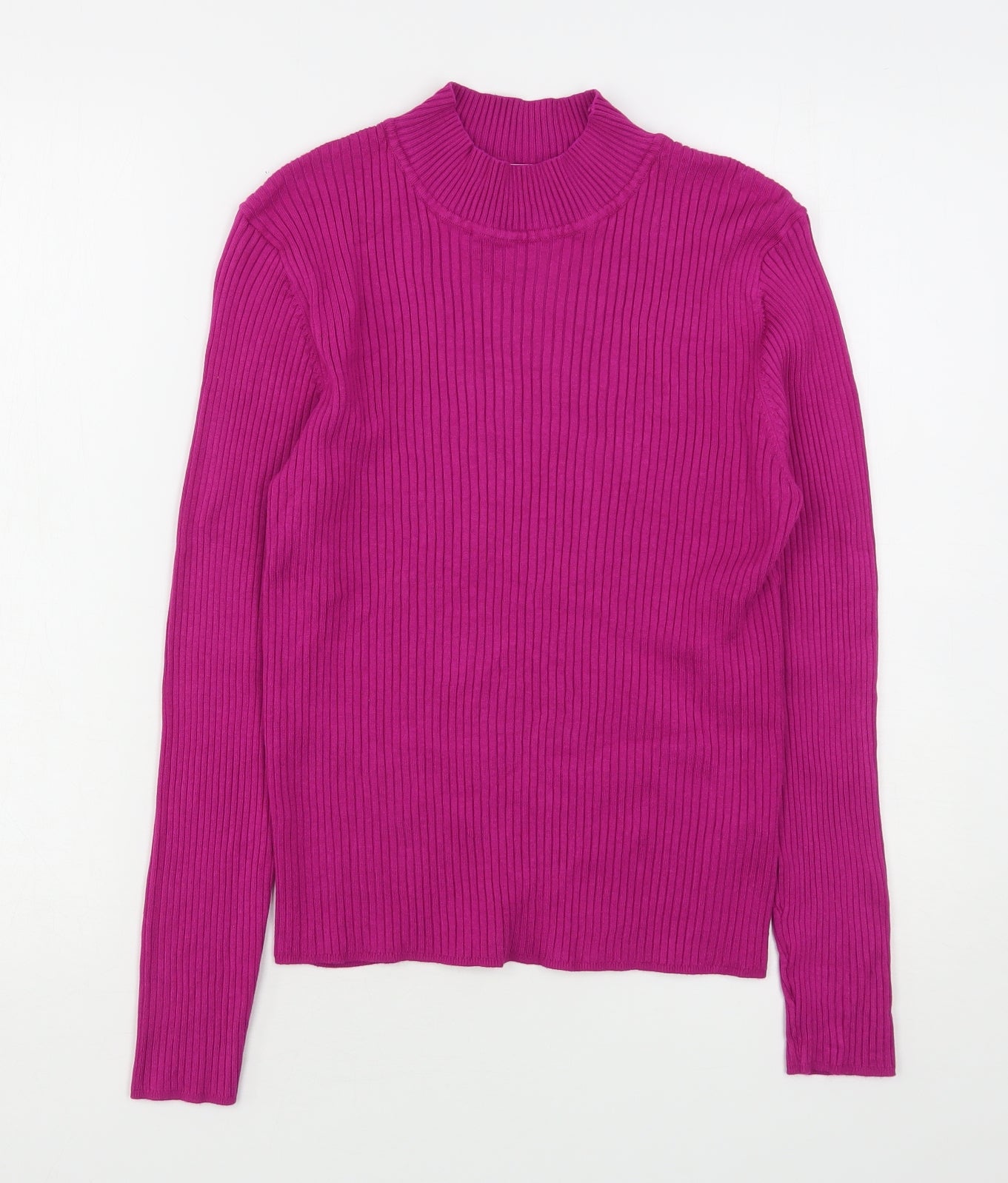 Primark Womens Purple High Neck  Viscose Pullover Jumper Size 14