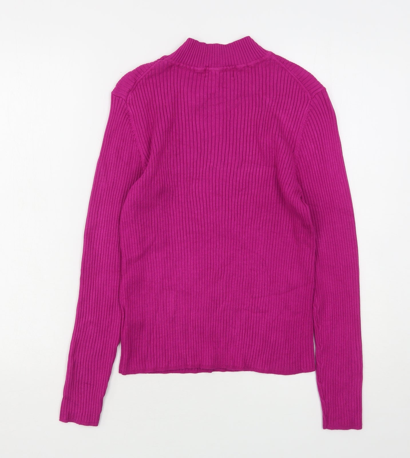 Primark Womens Purple High Neck  Viscose Pullover Jumper Size 14