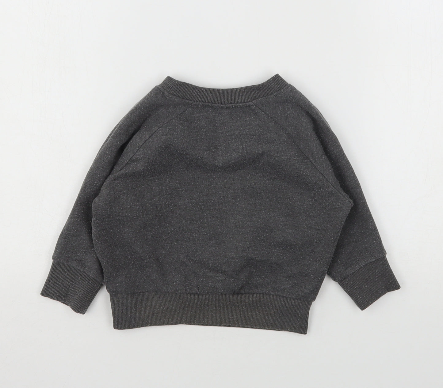 NEXT Girls Grey  Cotton Pullover Sweatshirt Size 3 Years   - Light Bobbling