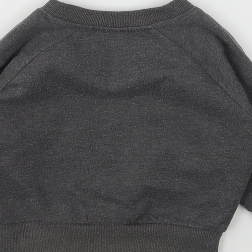 NEXT Girls Grey  Cotton Pullover Sweatshirt Size 3 Years   - Light Bobbling