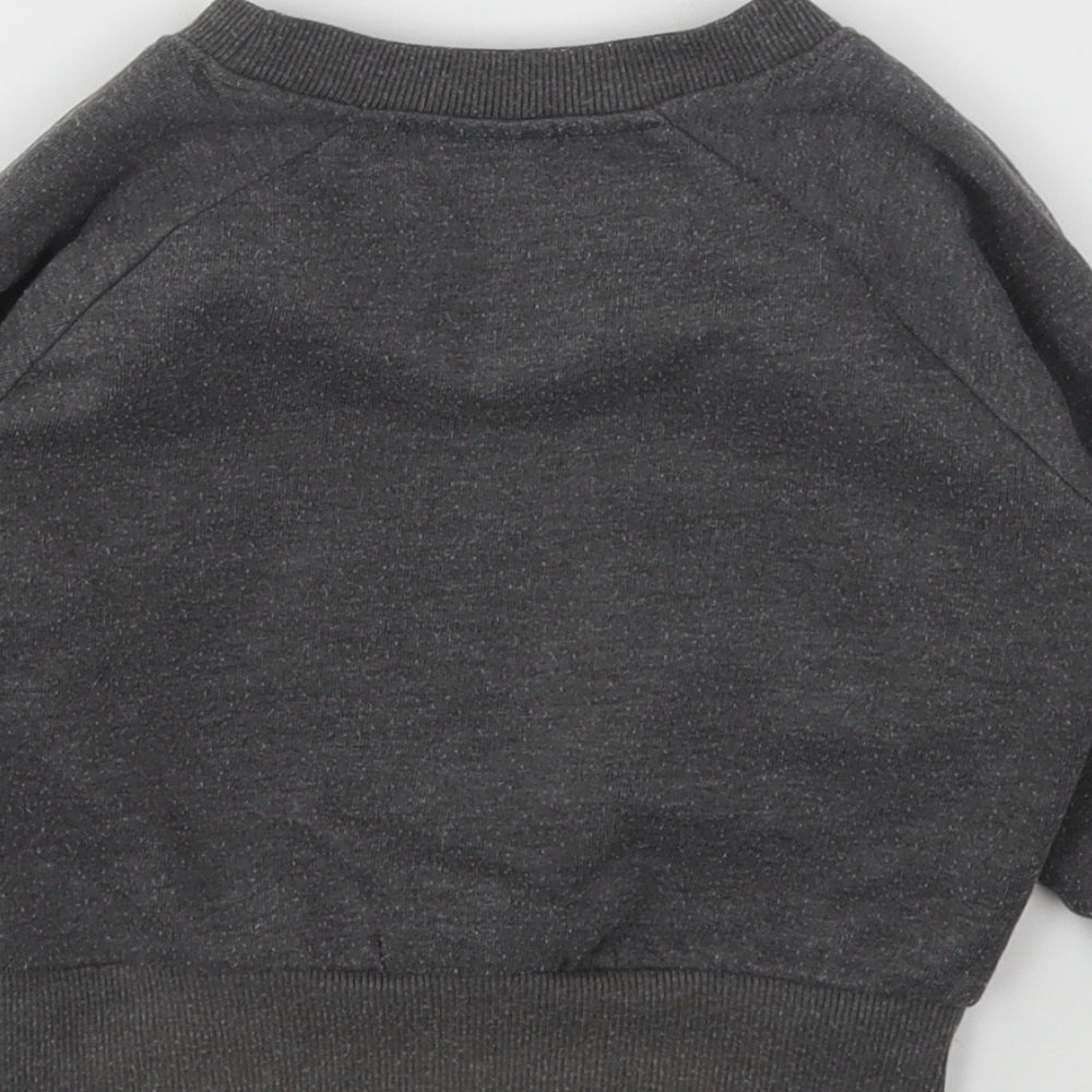 NEXT Girls Grey  Cotton Pullover Sweatshirt Size 3 Years   - Light Bobbling