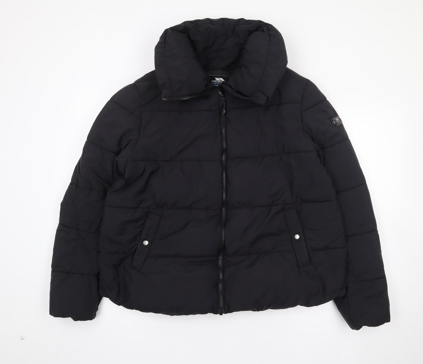 Trespass Womens Black   Puffer Jacket Coat Size 16  Zip
