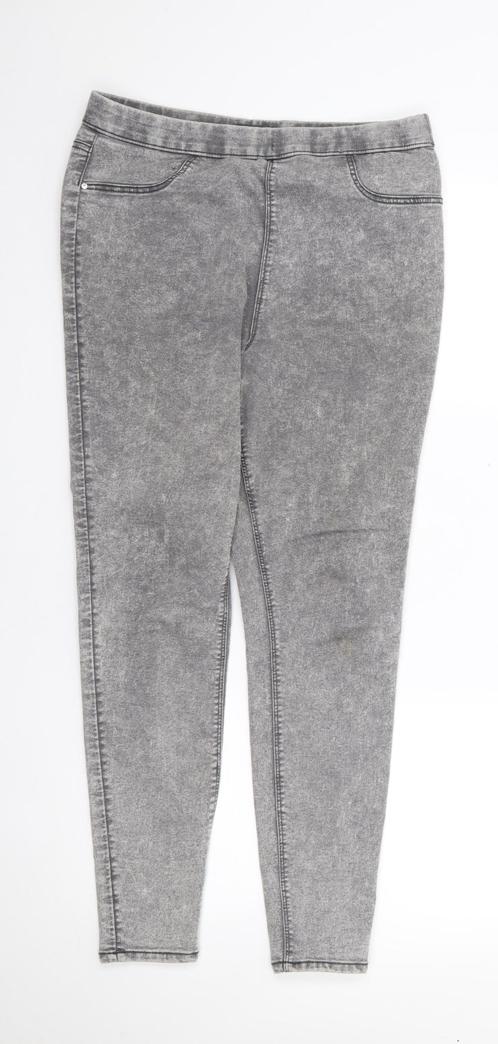 Papaya Womens Grey  Cotton Jegging Jeans Size 12 L27 in Regular