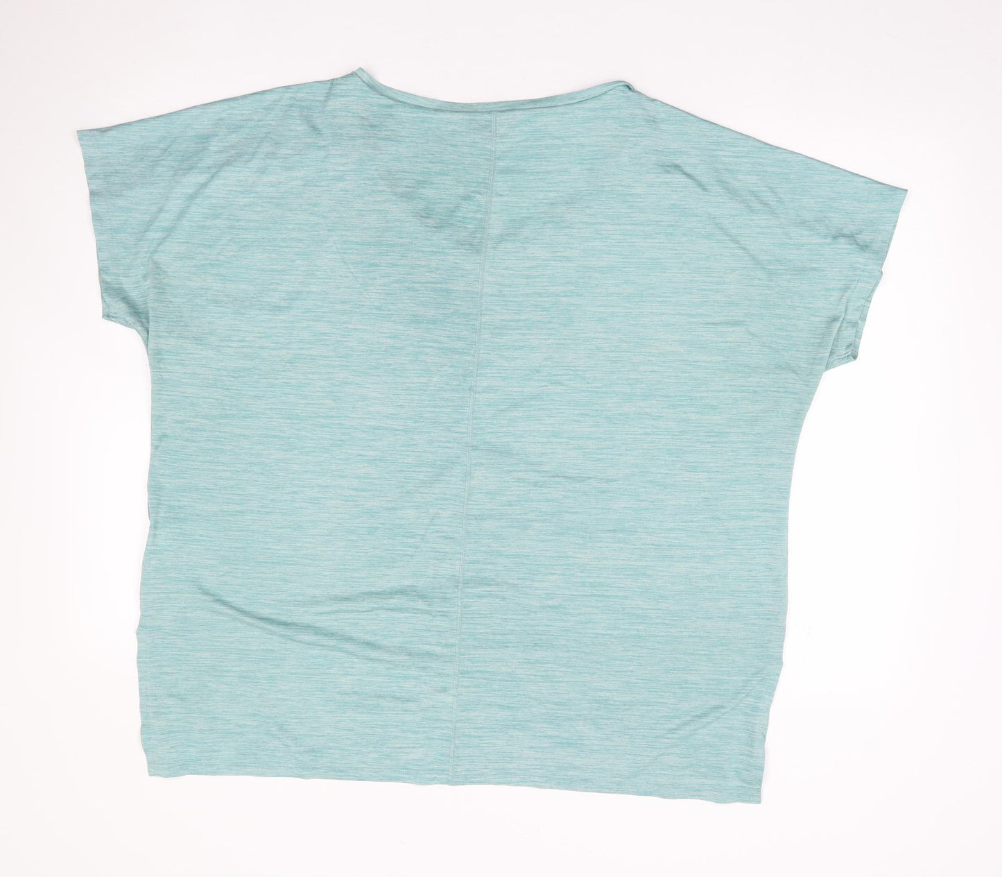 F&F Womens Green  Polyester Jersey T-Shirt Size 20 V-Neck Pullover