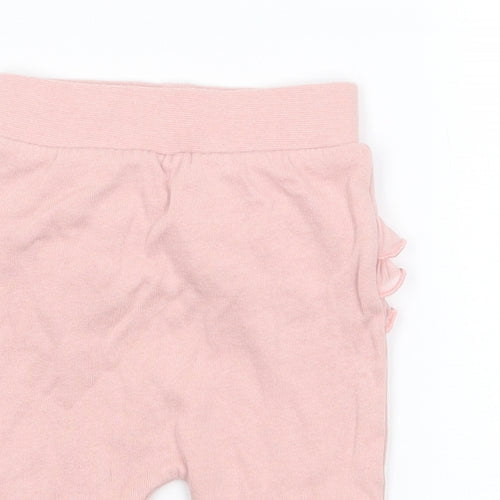 River Island Girls Pink  100% Cotton Jogger Trousers Size 0-3 Months