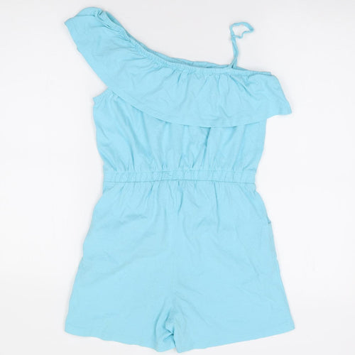 Hullabaloo Girl Girls Blue  100% Cotton Romper One-Piece Size 9-10 Years  Pullover