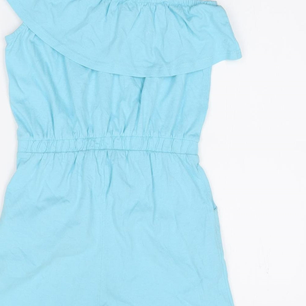 Hullabaloo Girl Girls Blue  100% Cotton Romper One-Piece Size 9-10 Years  Pullover