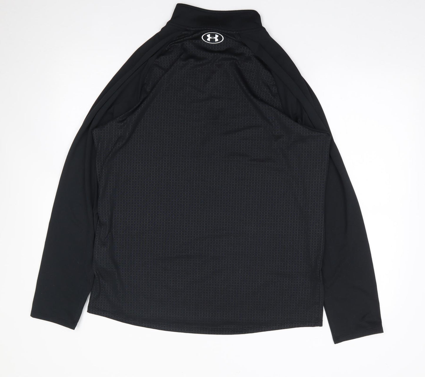 Under armour Mens Black Geometric Polyester Pullover Hoodie Size L