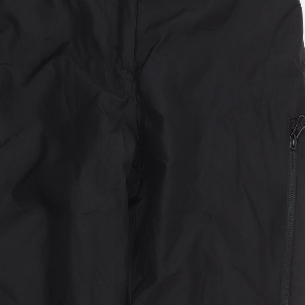 Crivit Womens Black  Polyester Snow Pants Trousers Size 14 L29 in Regular Zip