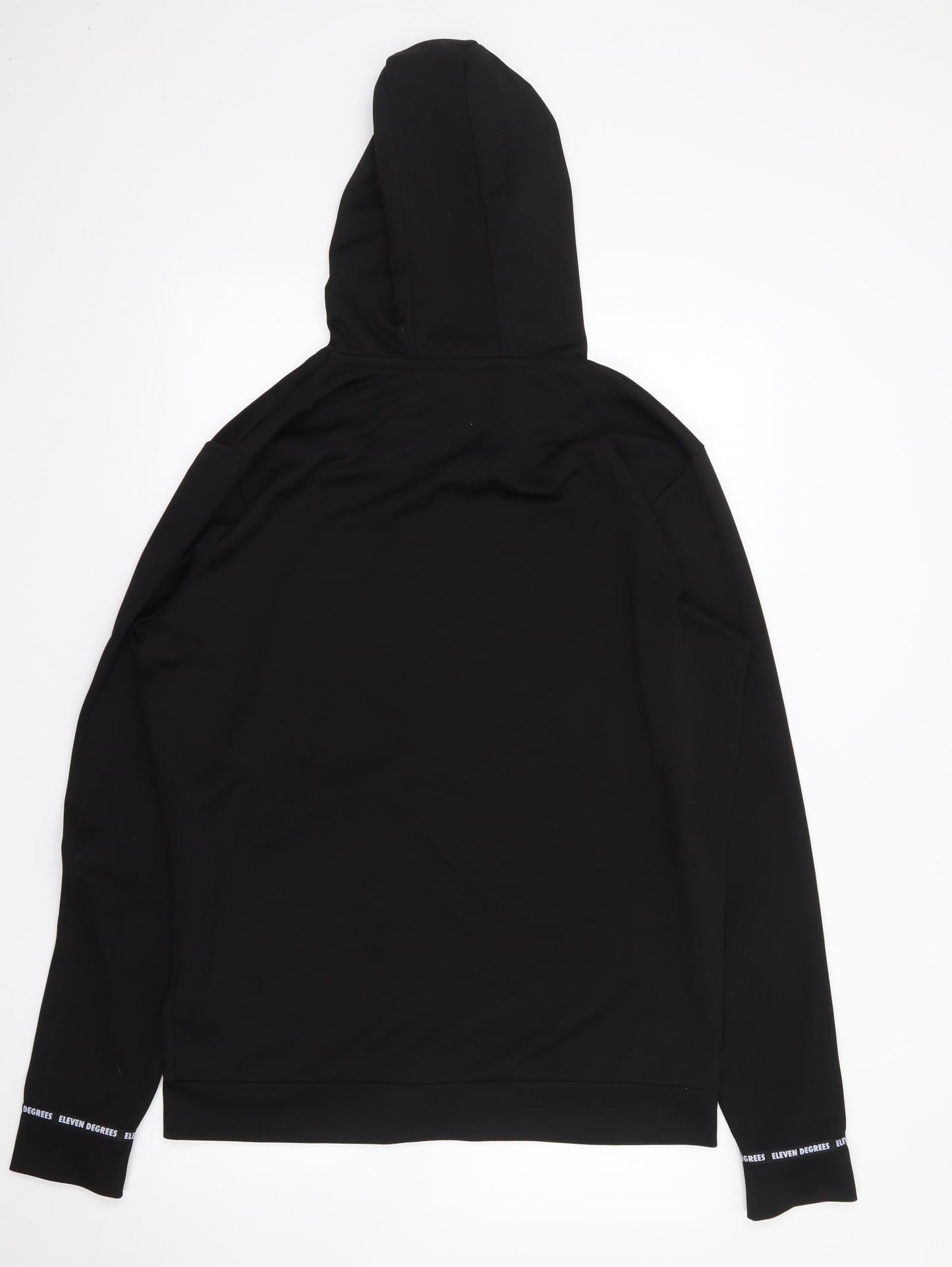 11 degrees Mens Black  Polyester Full Zip Hoodie Size XL