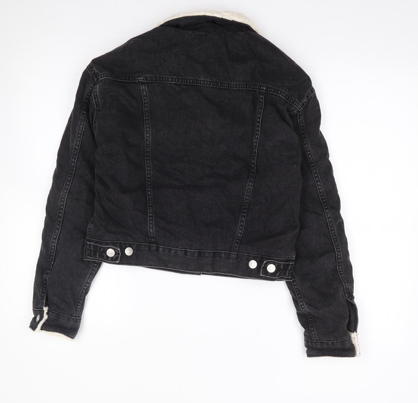 Topshop Womens Black   Jacket Coat Size 6  Button