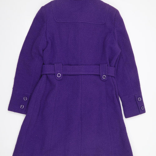 Debenhams Womens Purple   Trench Coat Coat Size 16  Button