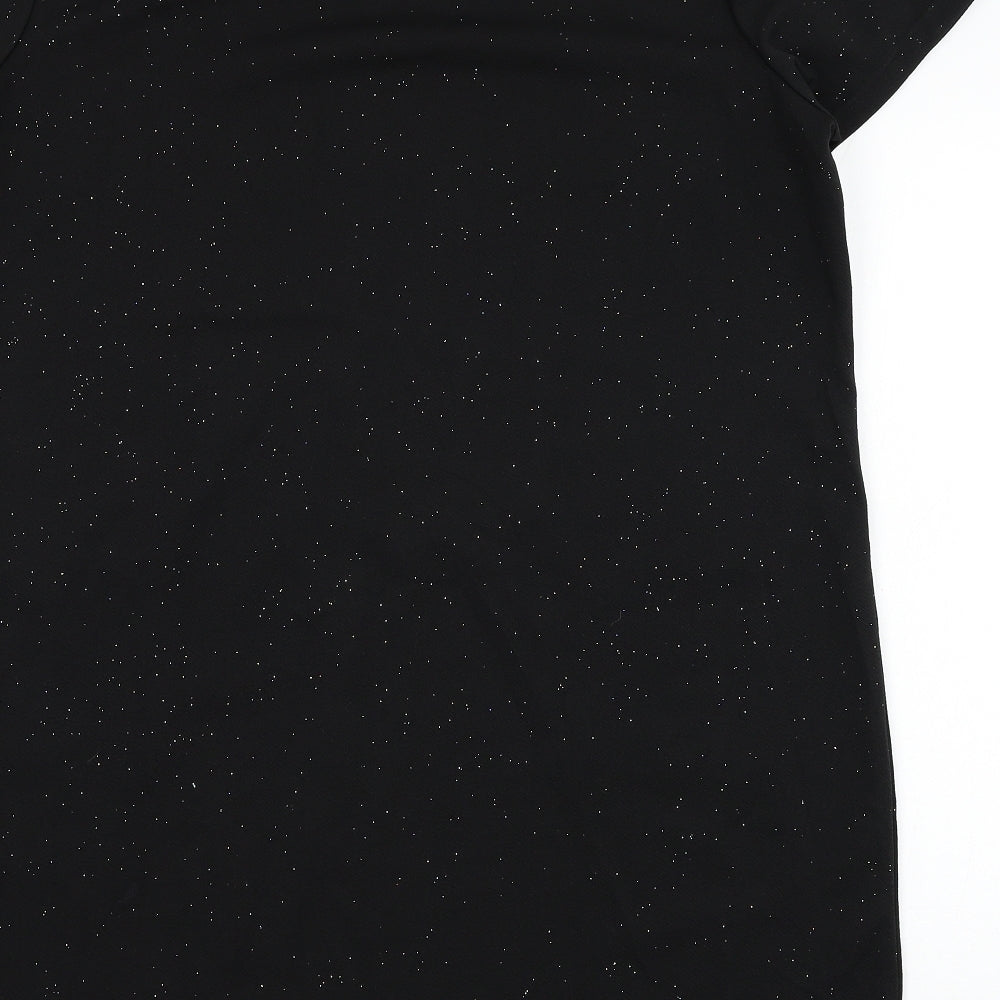 Pep&co Womens Black  Polyester T-Shirt Dress  Size 20  Round Neck Pullover