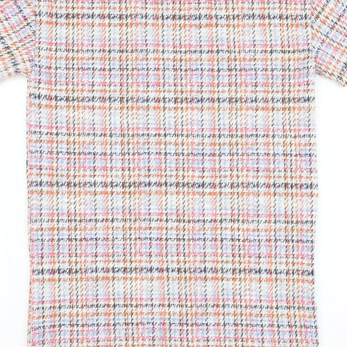 Pull&Bear Womens White  Polyester T-Shirt Dress  Size XS  Round Neck Pullover