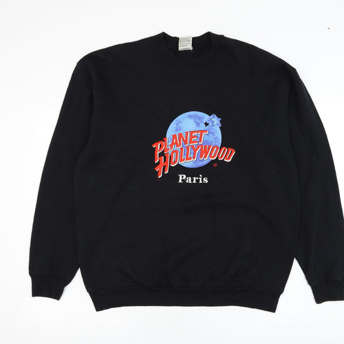 Planet Hollywood Womens Black  Cotton  Sweatshirt Size XL  Pullover